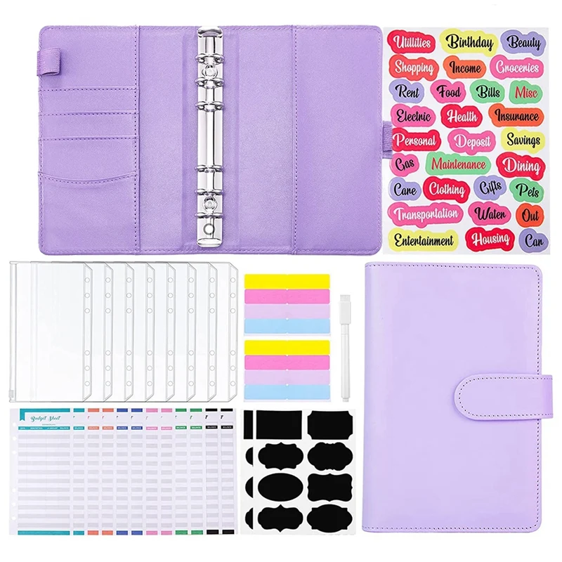 

Бюджетная папка с конвертами на молнии, денежные конверты, для наличных денег с пластиковыми карманами, конверты для денежных средств