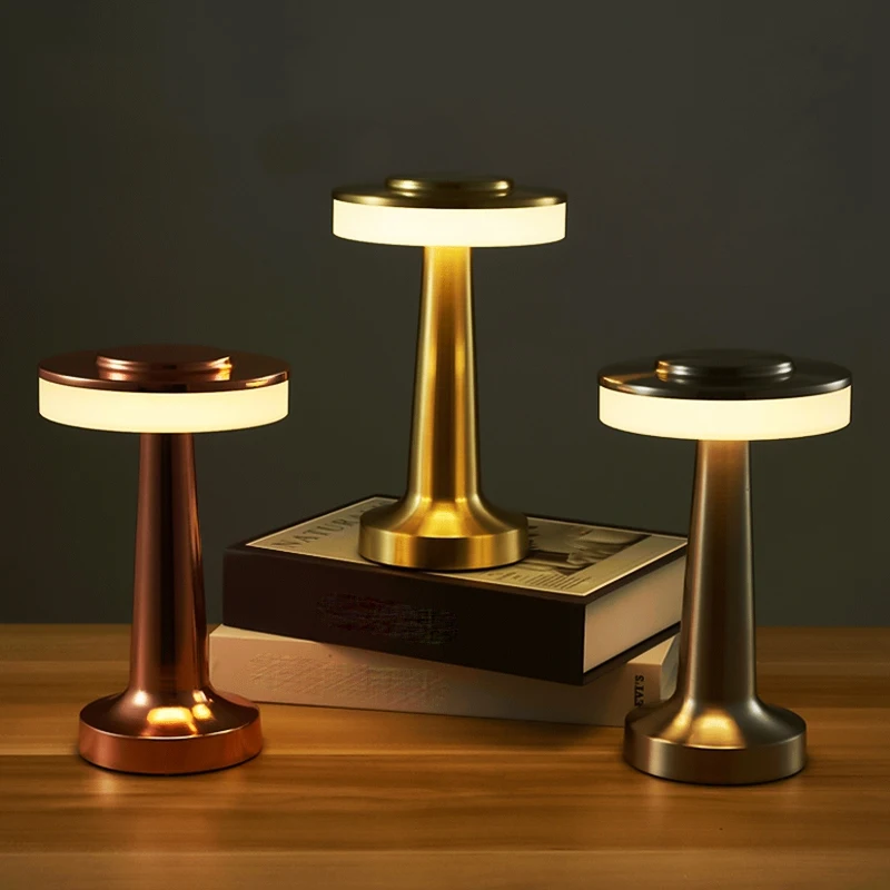 

Promotion! Touch LED Rechargeable Table Lamp Dining Table Bar Table Lamp Outdoor Small Night Lamp Decorative Table Lamp