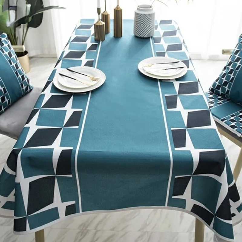 

Centerpiece for Table Decoration Geometric Rectangular Tablecloths Table Cloth Cover Waterproof Desk Protecter for Party Events