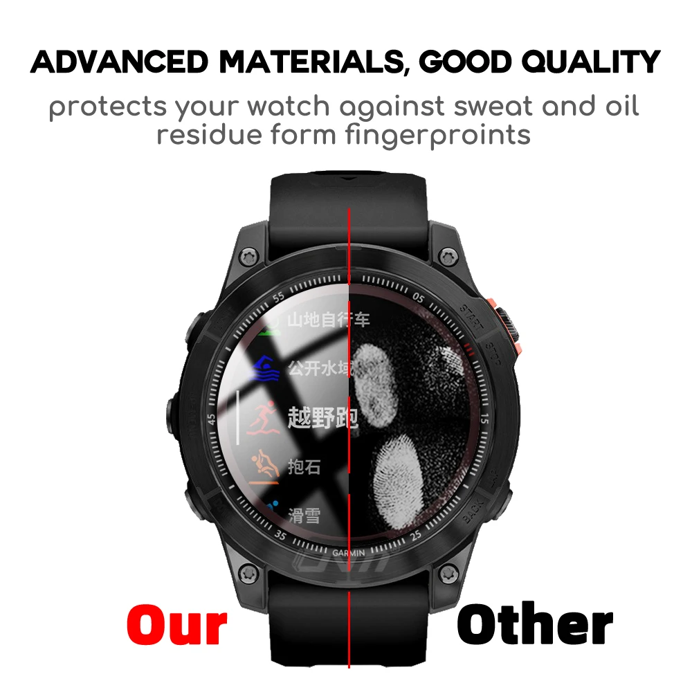 20D Защита экрана для Garmin Fenix 7 7S 7X 6 Pro Sapphire / Epix Смарт-часы Полное покрытие мягкая