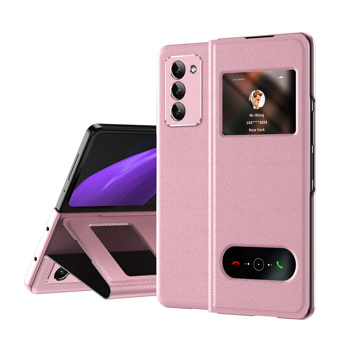 

Samsung Galaxy Z Fold 2 protective cover magnet flip Pink