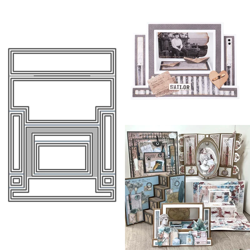 

2022 AliliArts Metal Cutting Dies 3D theater card diy Scrapbooking Photo Album Decorative Embossing PaperCard Crafts Die