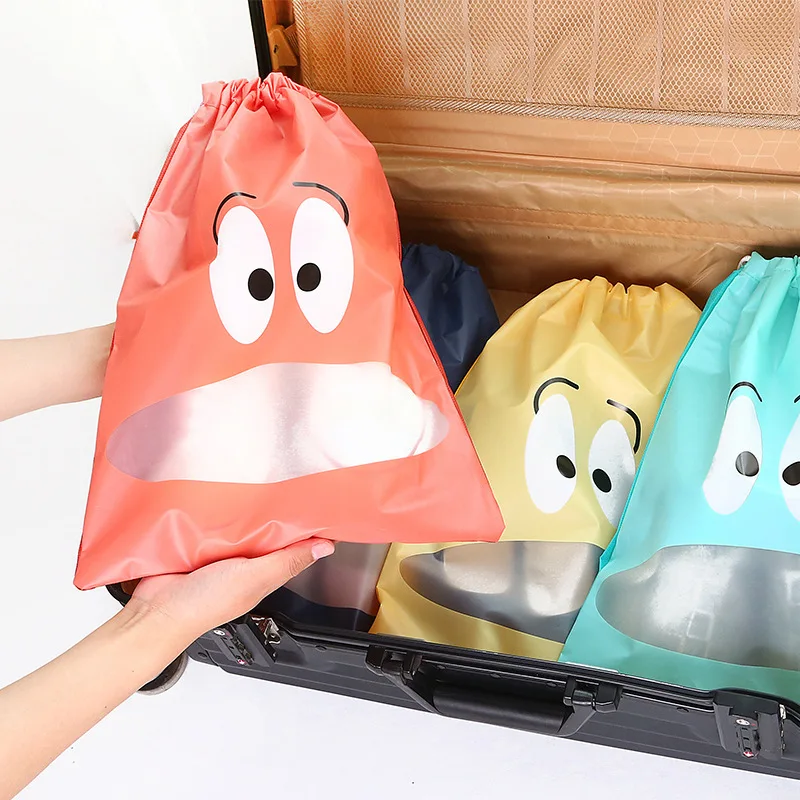 

Shoes Storage Bag Closet Organizer Non-woven Travel Portable Bag Waterproof Drawstring Clothing Shoe Classified Hanging Bag