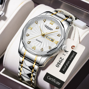 2022 New Men Watches Stainless Steel Fashion Wristwatch Waterproof Luminous Quartz Watches Week Calendar Relogio Masculino-36597