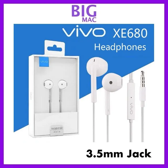 

100% ORIGINAL VIVO XE680 XE160 XE100 / HP2033 Colorful Ear Buds Wired Earphones With MiC Handsfree Headphone