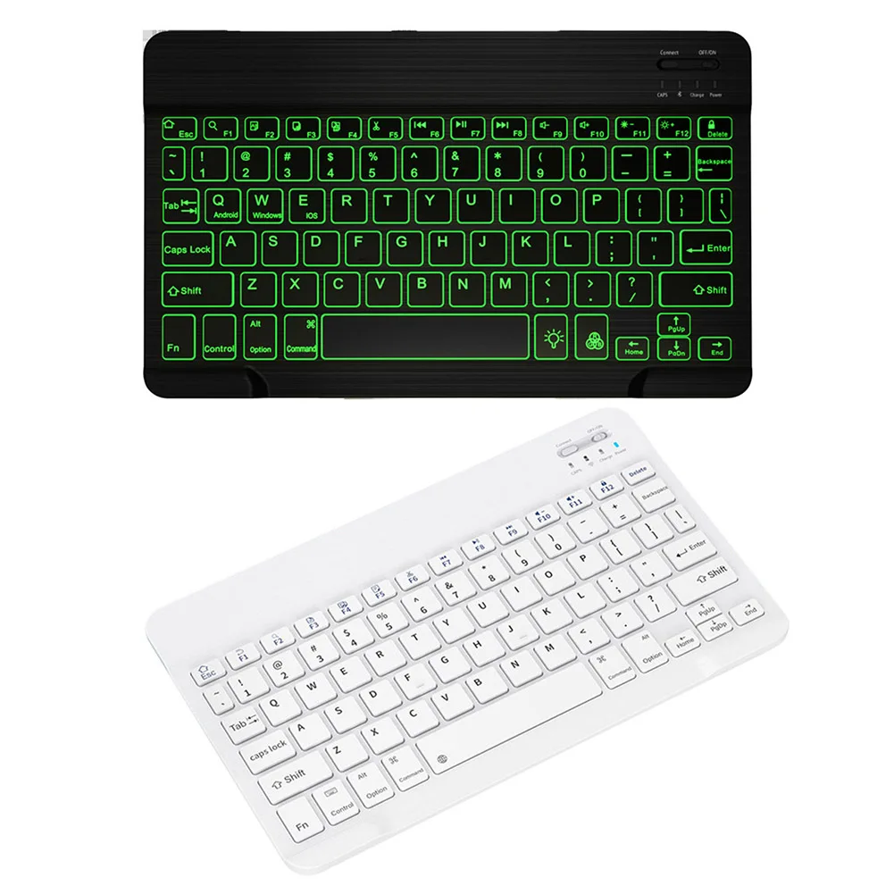 Ультратонкая клавиатура совместимая с Bluetooth 3 0 7-цветная подсветка