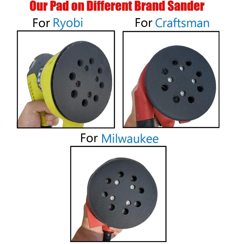 

5 Inch Hook And Loop Backing Pad Replacement Sander Pad For Ryobi RS290 RS241 RS280 P411 For 6021-21 Sanding Disc