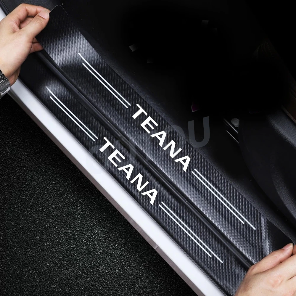 

4 шт. наклейки из углеродного волокна для Nissan Teana L33 L34 2016 2017 2018 2019 2020 2021 2022, накладки на пороги автомобиля, аксессуары