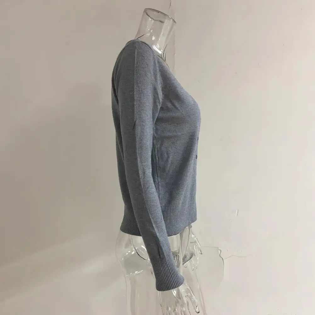 

Шикарный женский свитер, универсальный плотный ветрозащитный однотонный трикотажный свитер-пальто на пуговицах