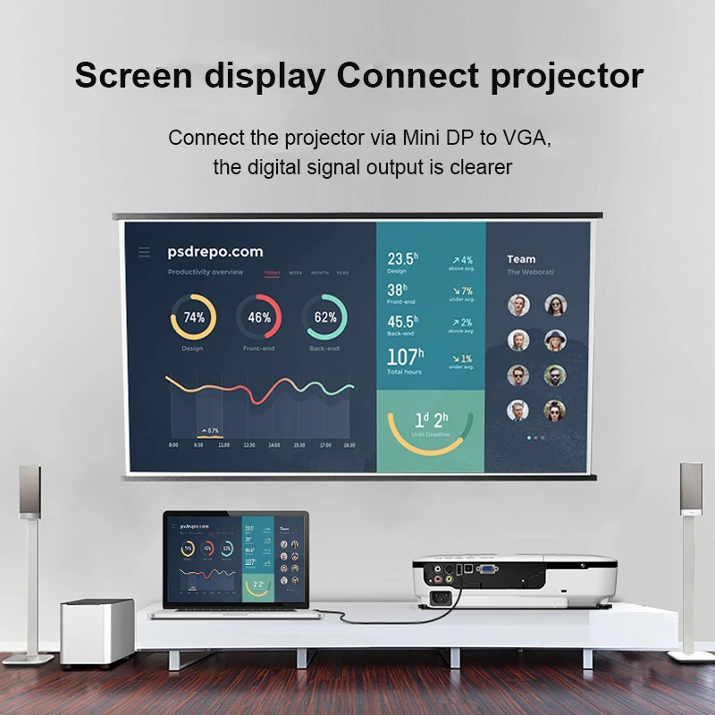 Фото Переходник Mini DisplayPort с VGA-кабелем, переходник с Mini DP на VGA-кабелем, 1,8 м, монитор «Папа-папа» для MacBook Air Pro, ПК, ноутбука №4