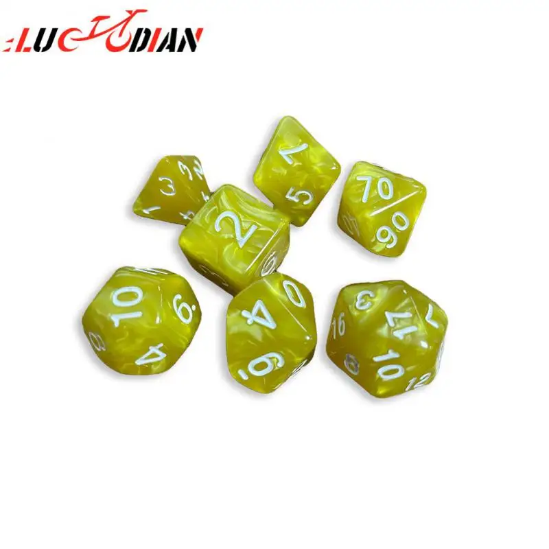 

Table Game Dice Set For Dnd Rpg 4 6 8 10 12 20 D4-d20 Educational Polyhedral Dice Acrylic Creative Polyhedral Game Dice For Game