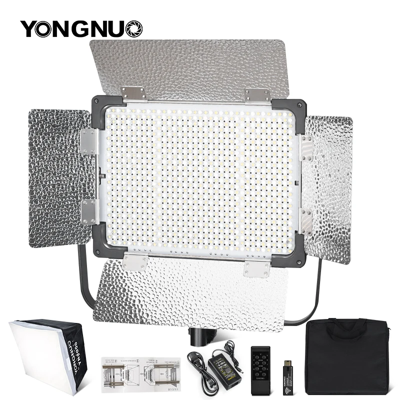 

Yongnuo YN9000 3200-5600K Pro Camera Photo LED Video Light Photography Fill Lamp With Softbox For Studio Makeup Vlog