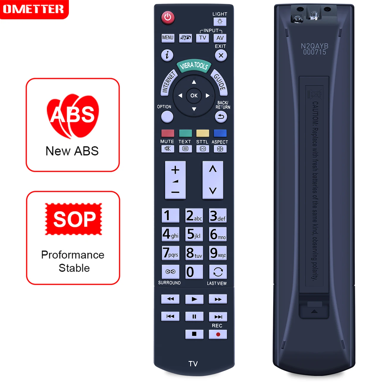 

New Replacement Remote Control for Panasonic N2QAYB000715 N2QAYB000430 LED 3D-dx TX-PR50GT50 TX-P50ST50E TX-L42ETW50 TX-P50VT50B
