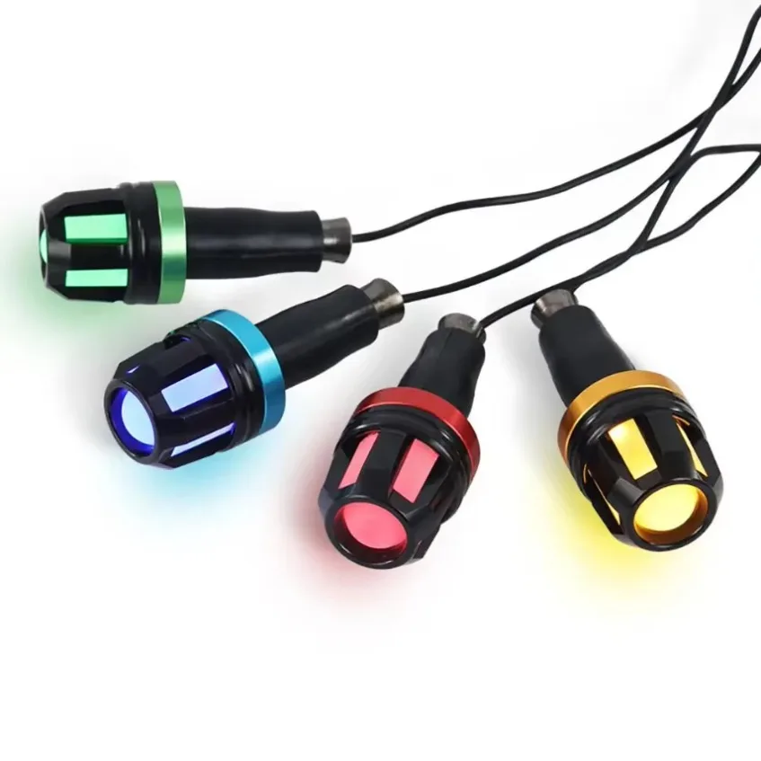 1 шт. конец руля мотоцикла светодиодный указатель поворота ручка заглушка