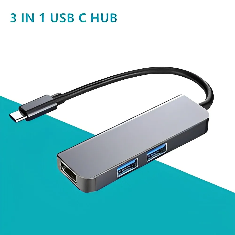 

Разветвитель USB типа C типа 3 в 1 для ноутбука, Xbox, флэш-накопителя, HDD, консоли, принтера, камеры, клавиатуры, мыши