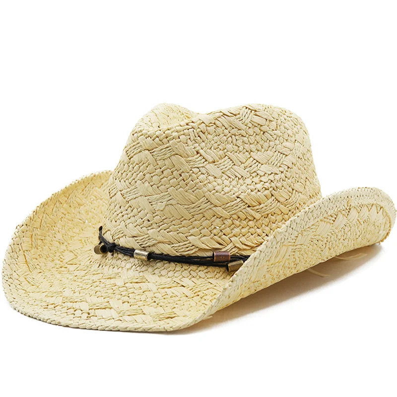 Sun Panama Hat Summer Hats for Women Man Hollow Out Beach Straw Hat for Men UV Protection Cap Chapeau Femme Girl Cowboy Hat