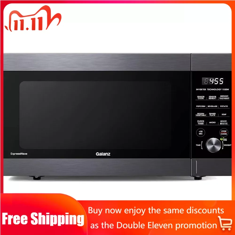 

1100W Microwave Oven Countertop Microwave Oven Inverter Technology Mute Function Sensor Cook & Reheat 1.6 Cu Ft Microwave Oven