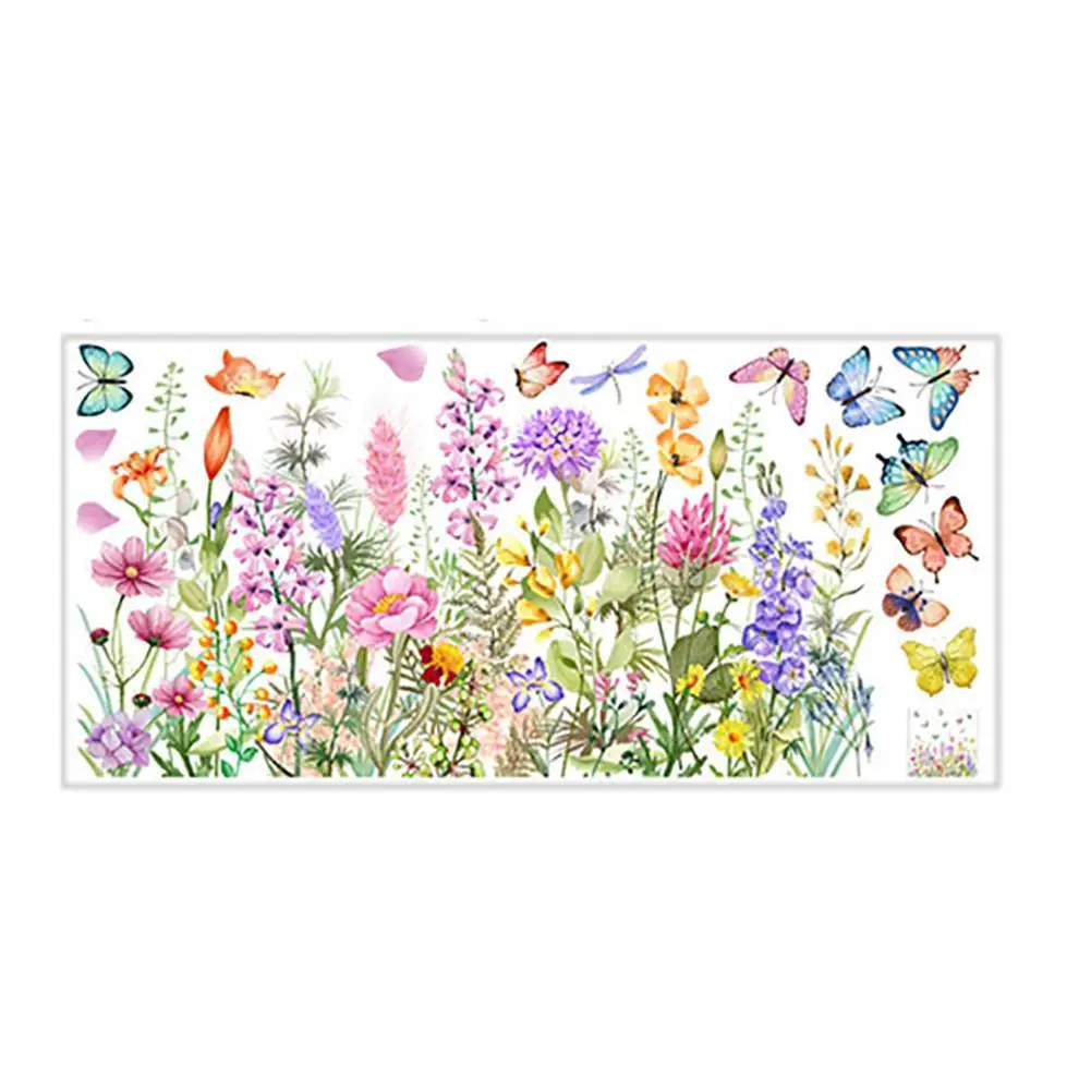 

Декоративные наклейки для окон ПВХ бабочки цветы 52x51см
