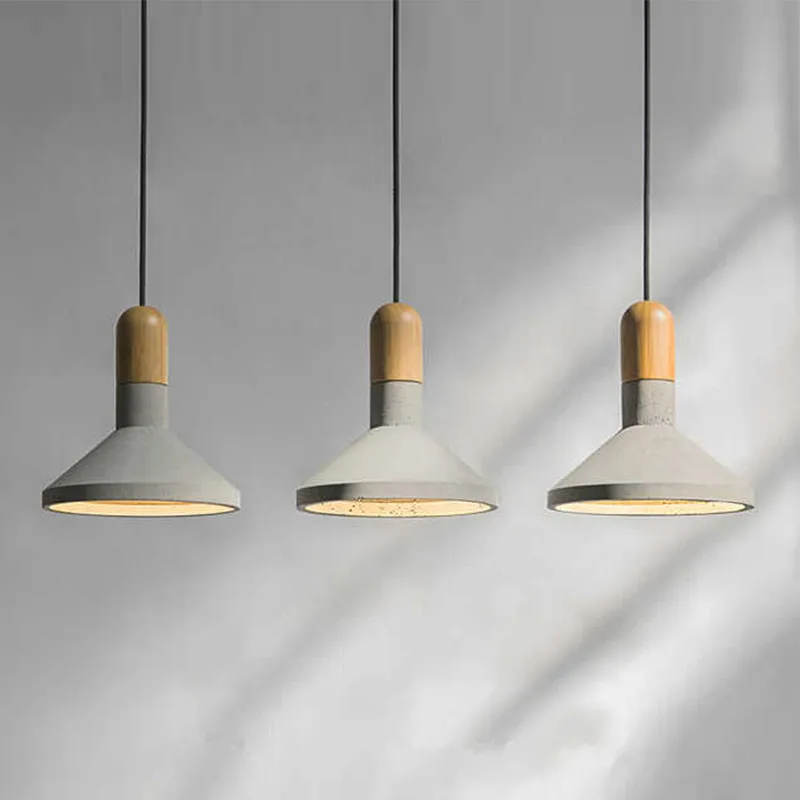 Дизайнерский промышленный бетонный подвесной светильник для обеденного стола