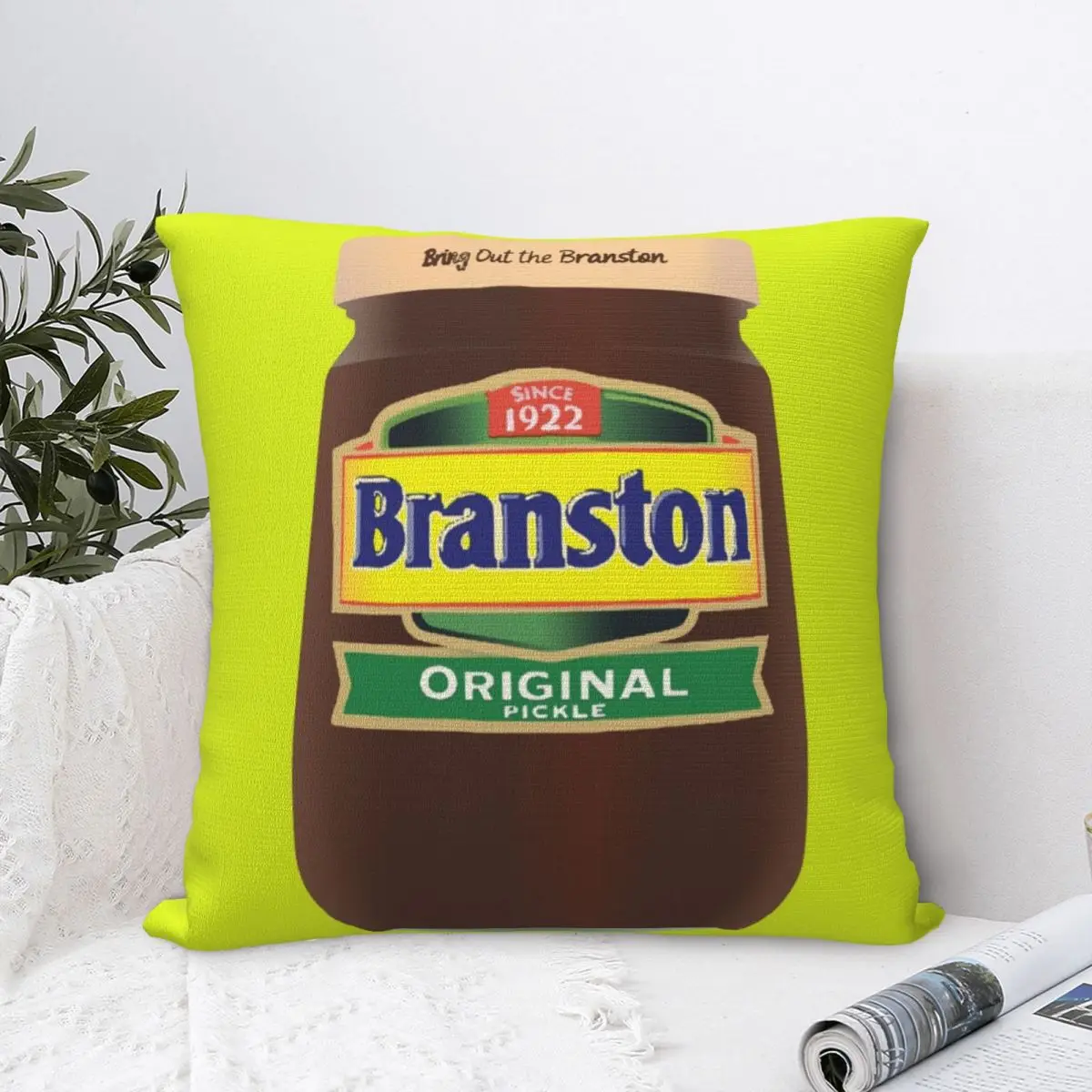 

Знаменитая банка для маринования Branston, дизайнерский чехол для подушки, домашний диван, декоративное украшение для автомобиля, квадратное аниме