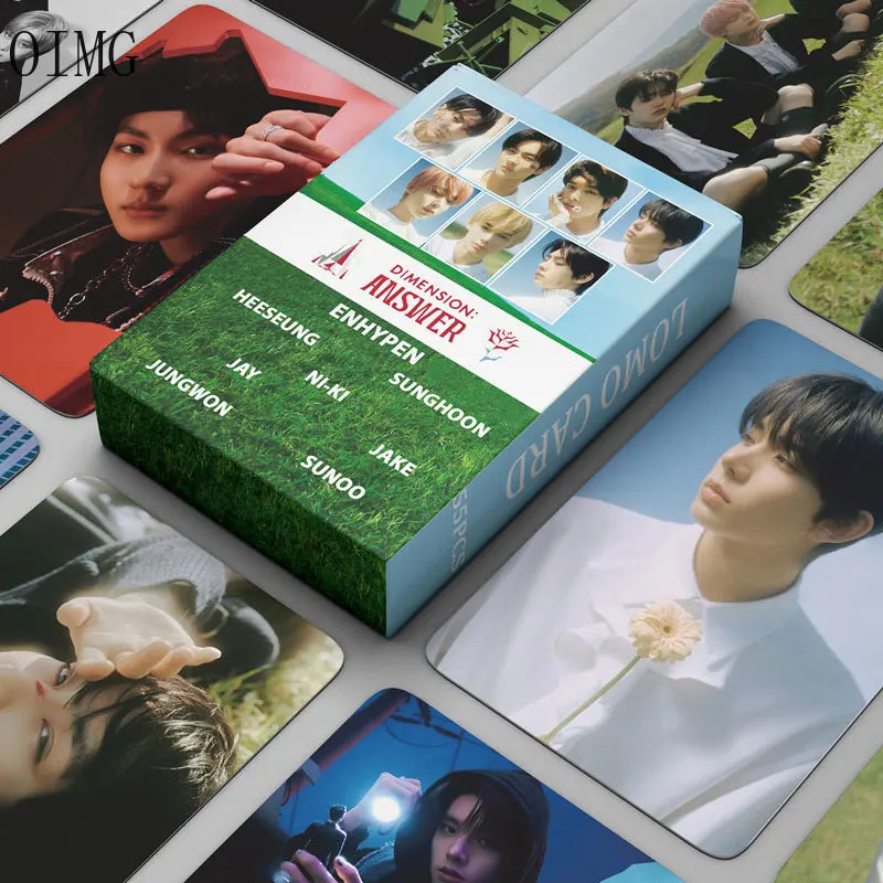 

55 шт./компл. Enhypen размеры фотокарт: ANSWE открытка Kpop альбом EN Lomo открытки EN-CONNECT фотокарты для поклонников Kpop подарок