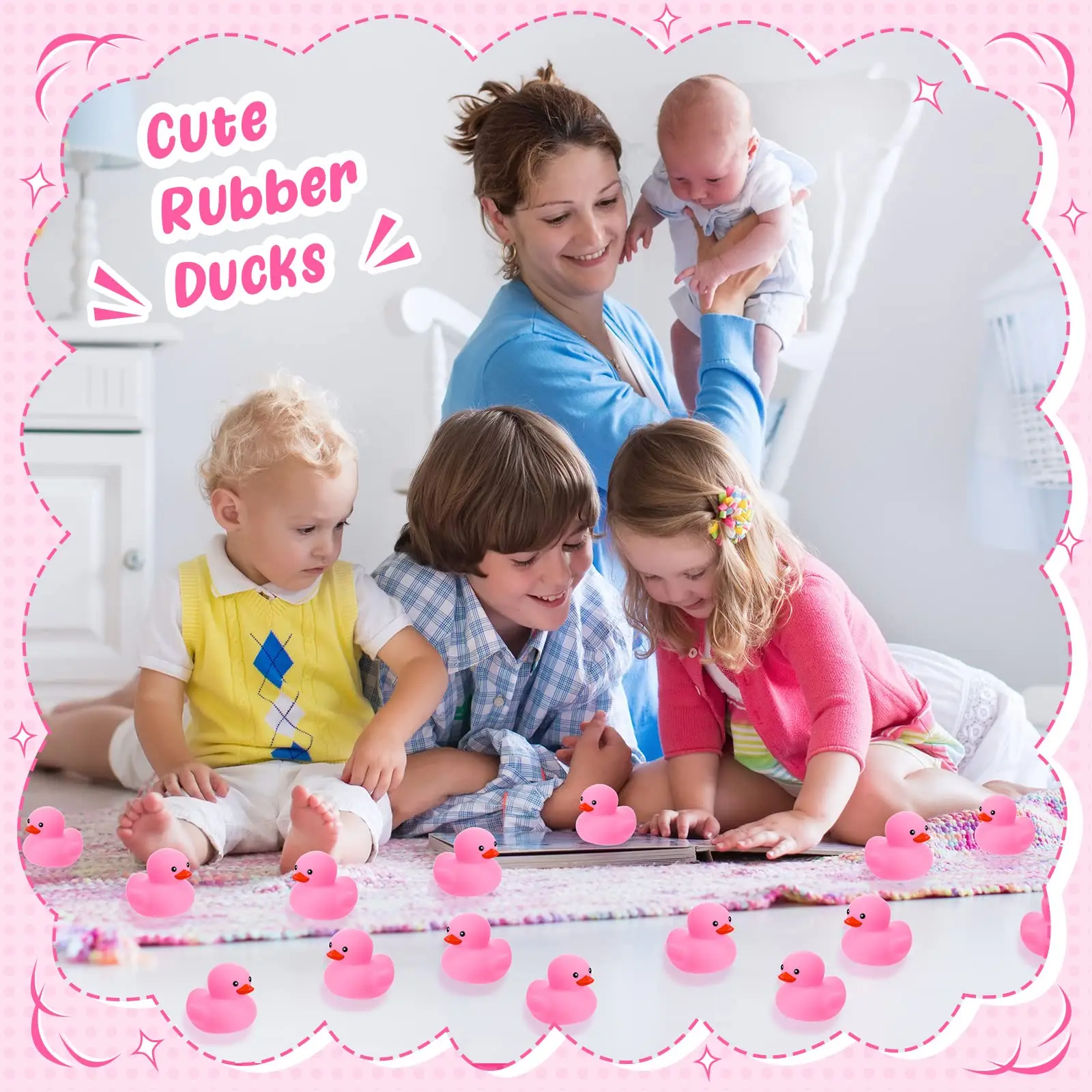 1-100 шт. мини-резиновые утки 2 2-дюймовые игрушки-утки скрипучие резиновые милые