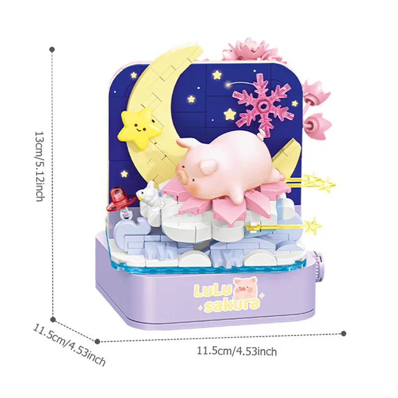 438 шт. Детский конструктор Свинка Сакура