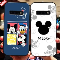 piuto mickey minnie mouse for samsung galaxy s10 s10 plus lite s10e s10 5g phone case tpu funda silicone cover back black