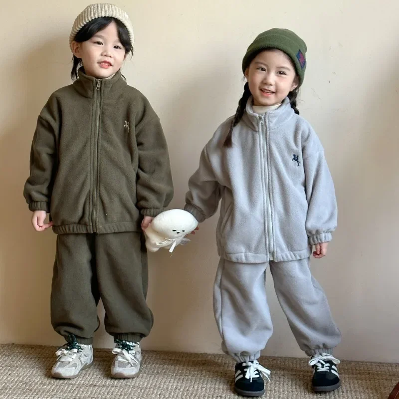 Комплекты одежды для маленьких мальчиков и девочек детский осенне-зимний