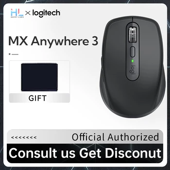Original Logitech MX Anywhere 3 Wireless Compact Performance Mouse 4000 DPI Portable Silent Rechargeable Office Mouse For Pc 1