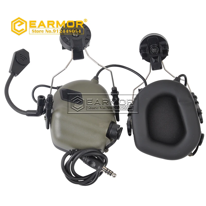 Тактическая гарнитура EARMOR M32H MOD4 RAC набор адаптеров для направляющих с