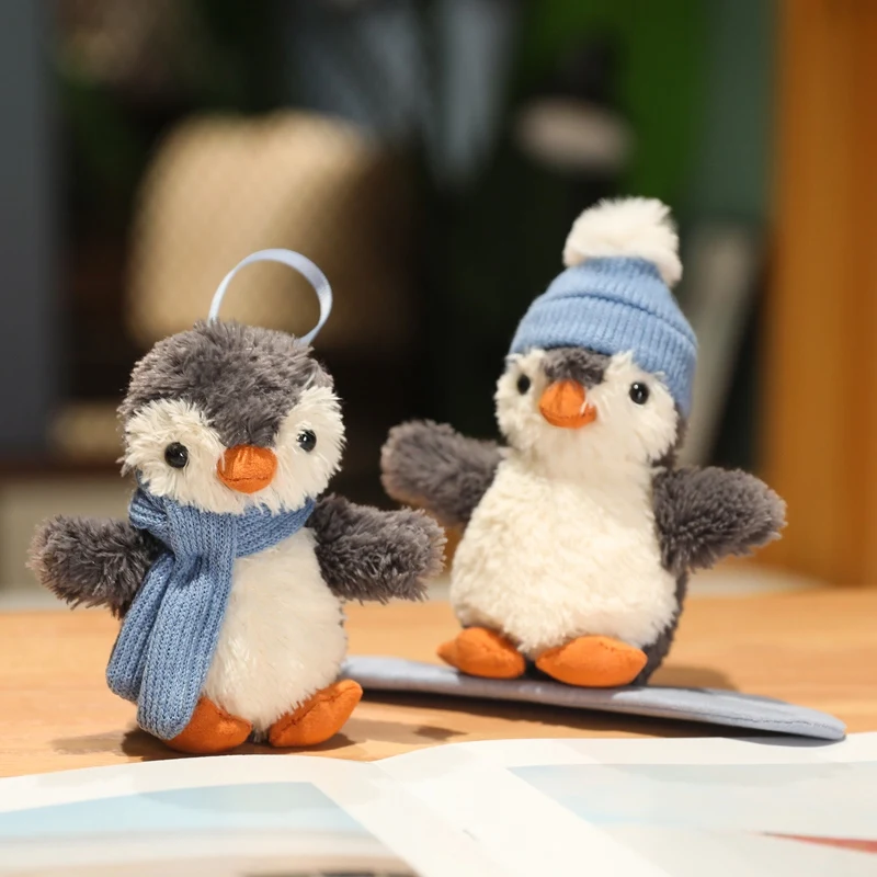 Милый скейт-пингвин плюшевая игрушка одежда для чучел шапка шарф кукла браслет
