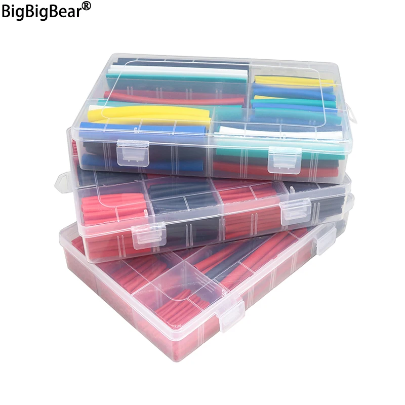 

102-750pcs 2:1 Thermoresistant Tube Heat Shrink Wrapping Kit Assorted Wire Cable Insulation Sleeving 3:1 Heat Shrink Tube set