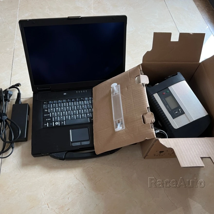 Сканер OBD2 MB STAR C4 с программным обеспечением DTS engineer HHTwin SSD на использованном ноутбуке CF52 I5 4G для диагностики автомобилей Mercedes.