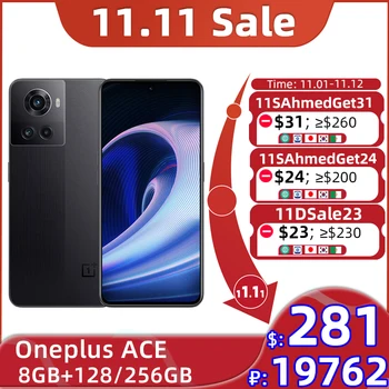 Global ROM OnePlus Ace 5G MTK Dimensity 8100 MAX 8GB 128GB Smartphone 150W Fast Charging 120Hz OLED Mobile Phones 50MP Camera