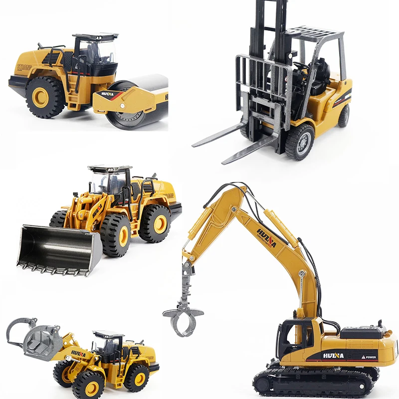 

HUINA 1:50 Dump Truck Excavator Wheel Loader Diecast Metal Model Construction Vehicle Toys For Boys Birthday Gift Toy Car Truck