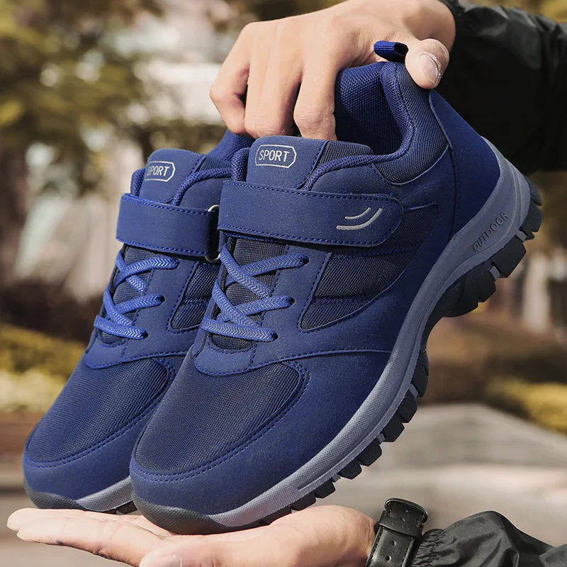 Мужские кожаные кроссовки легкие водонепроницаемая обувь для ходьбы