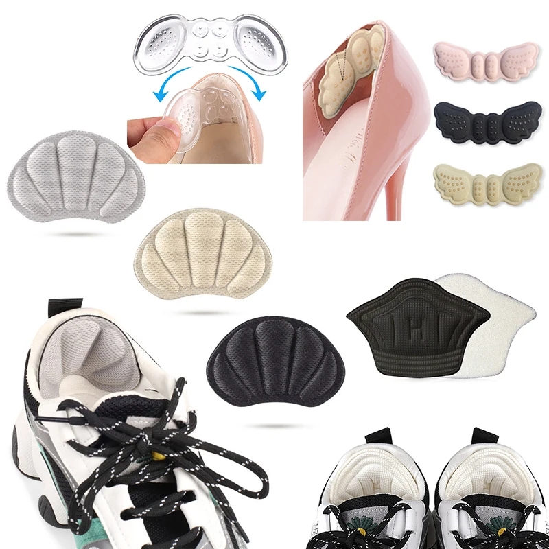 

2Pcs Heel Insoles Pain Relief Cushion Pad Anti-wear Adhesive Feet Care Pads Heel Sticker Heel Liner Grips Crash Insole Patches