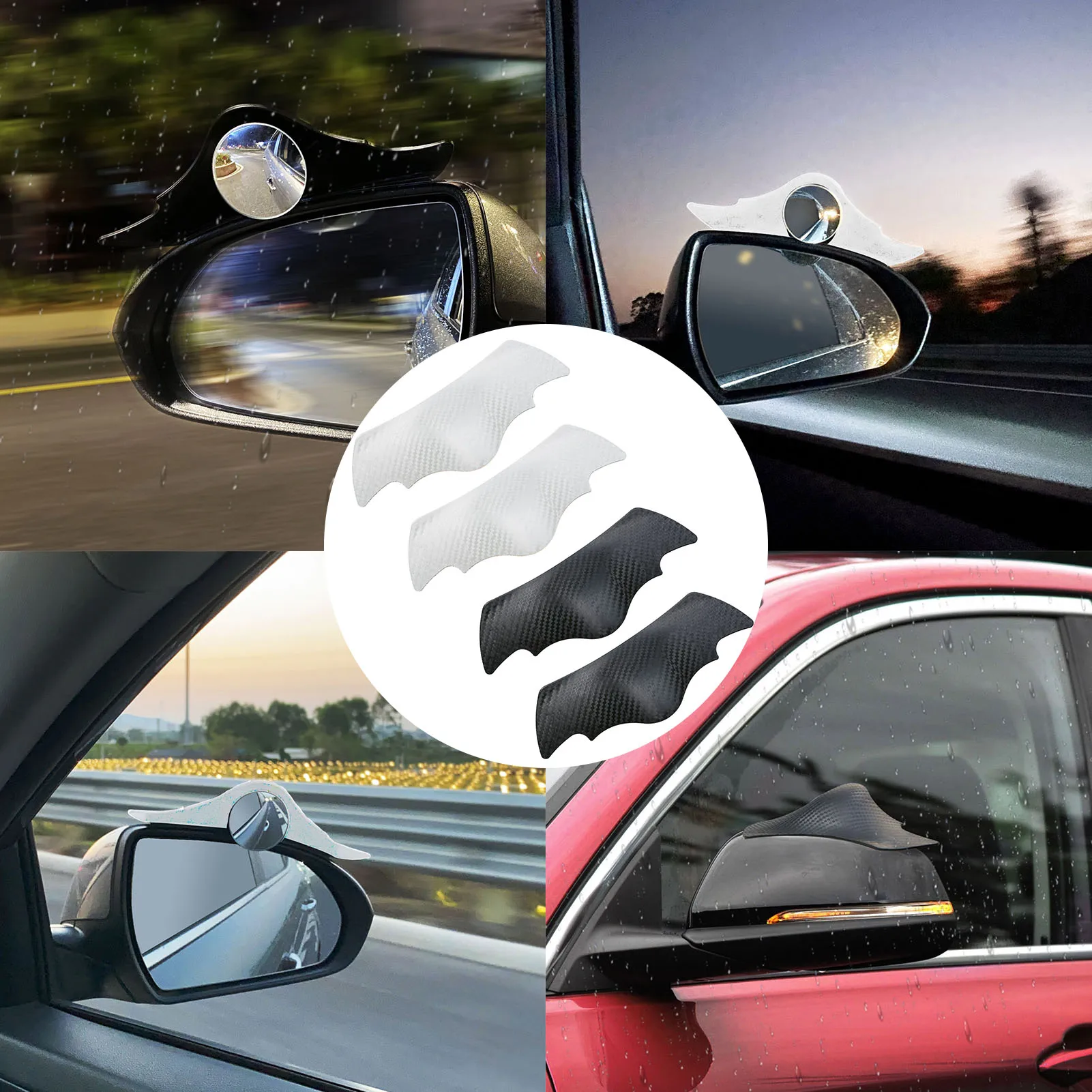 

2Pcs Car Round Frame Convex Blind Spot Mirror Adjustable Clear Rearview Auxiliary Mirror for Cars Suvs And Trucks Rearview