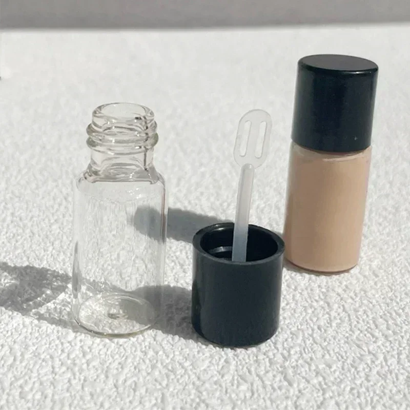 Мини-стеклянные бутылки с лопаточкой 4/5 шт