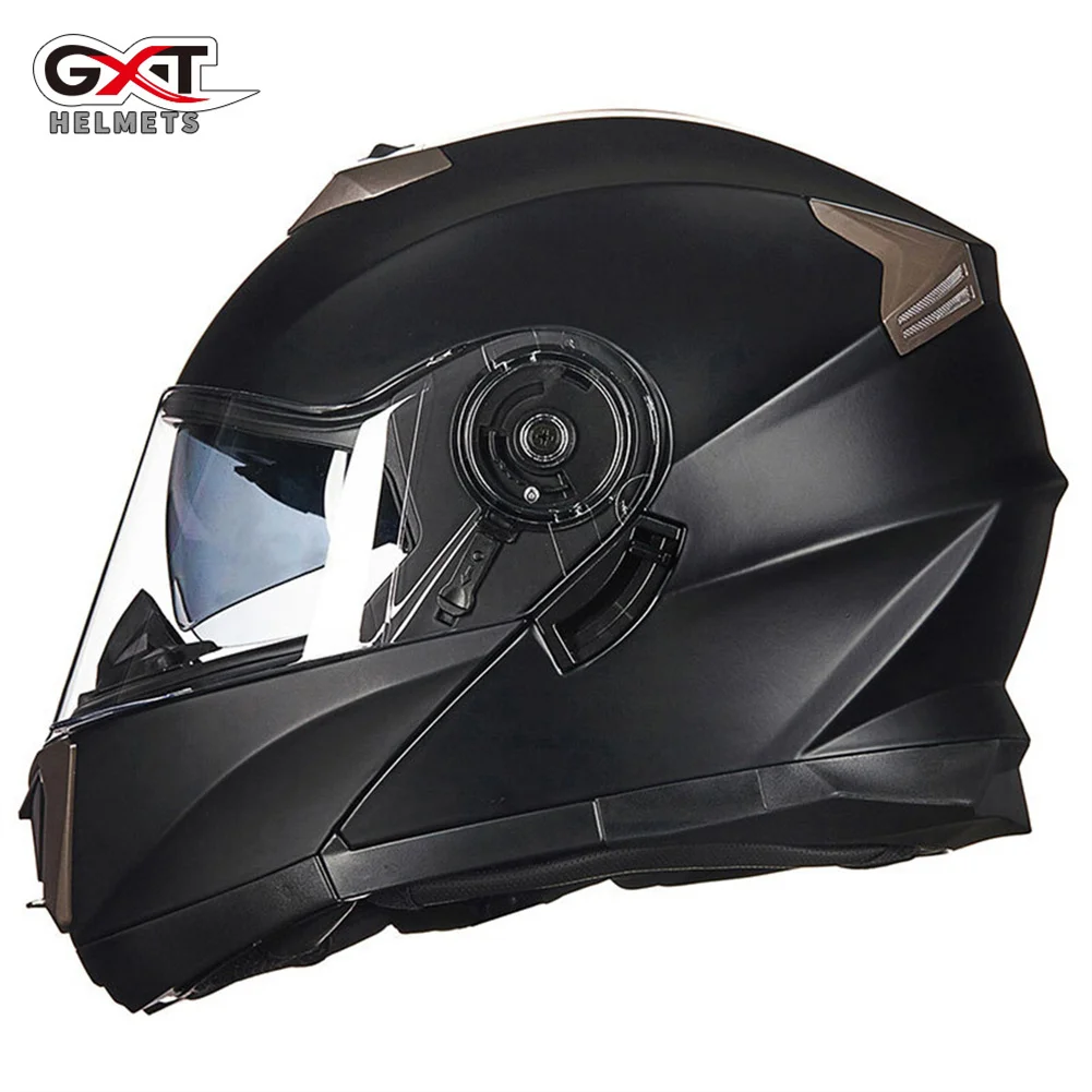 

GXT Four Seasons Flip Up Motorcycle Helmet ABS High Quality Motocross Racing Casque Moto Dual Lens Modular Full Face Casco DOT