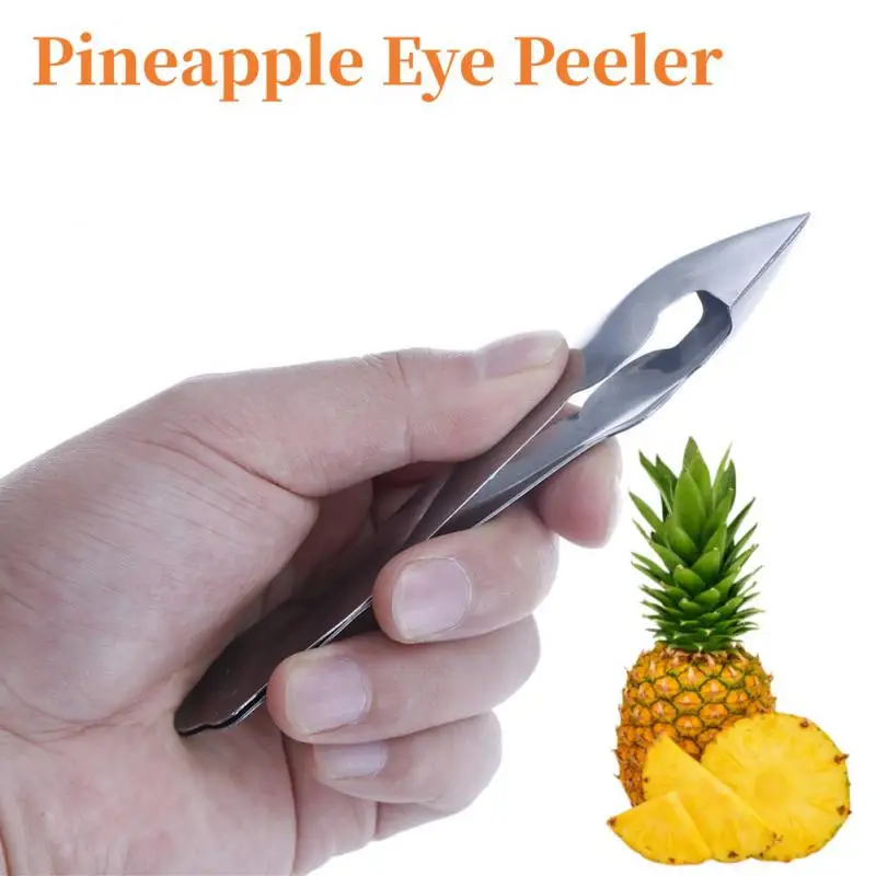 

Stainless Steel Pineapple Eye Peeler 1Pcs Practical Easy Pineapple Slicer Clips Kitchen Accessories Multifunction Fruit Peeler