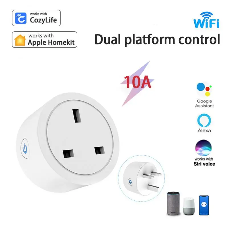 

Смарт-розетка Aubess с Wi-Fi, 16 А, голосовое управление