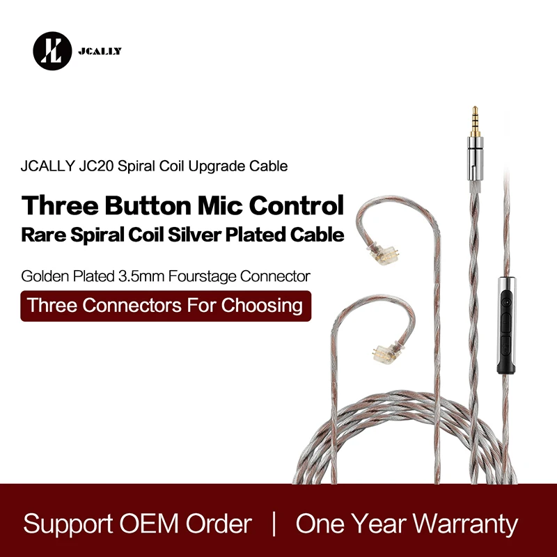 Спиральный фольгированный посеребренный кабель с 2 штырьками/QDC/mmcx3.5 мм для EP09 EP08 EP05 NRA, jectic JC20 Blod, 364 сердечников