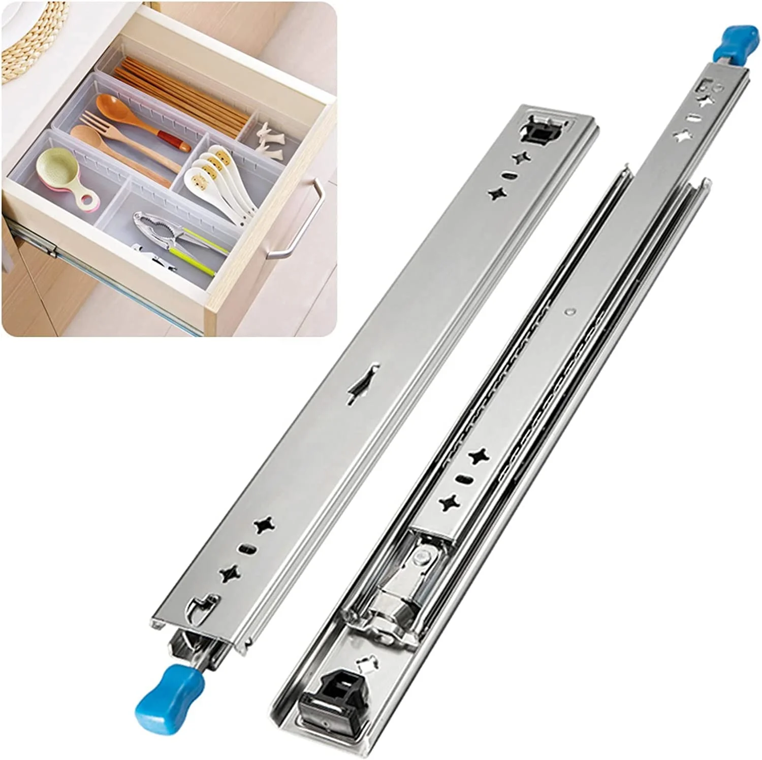 

Guanzhiyu 53mm wide 10-20 '' fully extended side mounted ball bearing slide rail high-performance load-bearing drawer kitchen