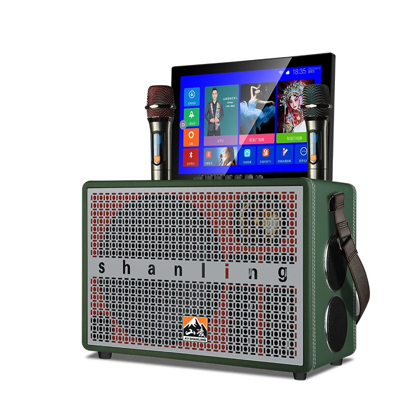 

Новинка 2023, активные деревянные колонки, 10-дюймовый динамик, стерео Беспроводная колонка с экраном, домашний кинотеатр, часы, фильмы, открытый караоке