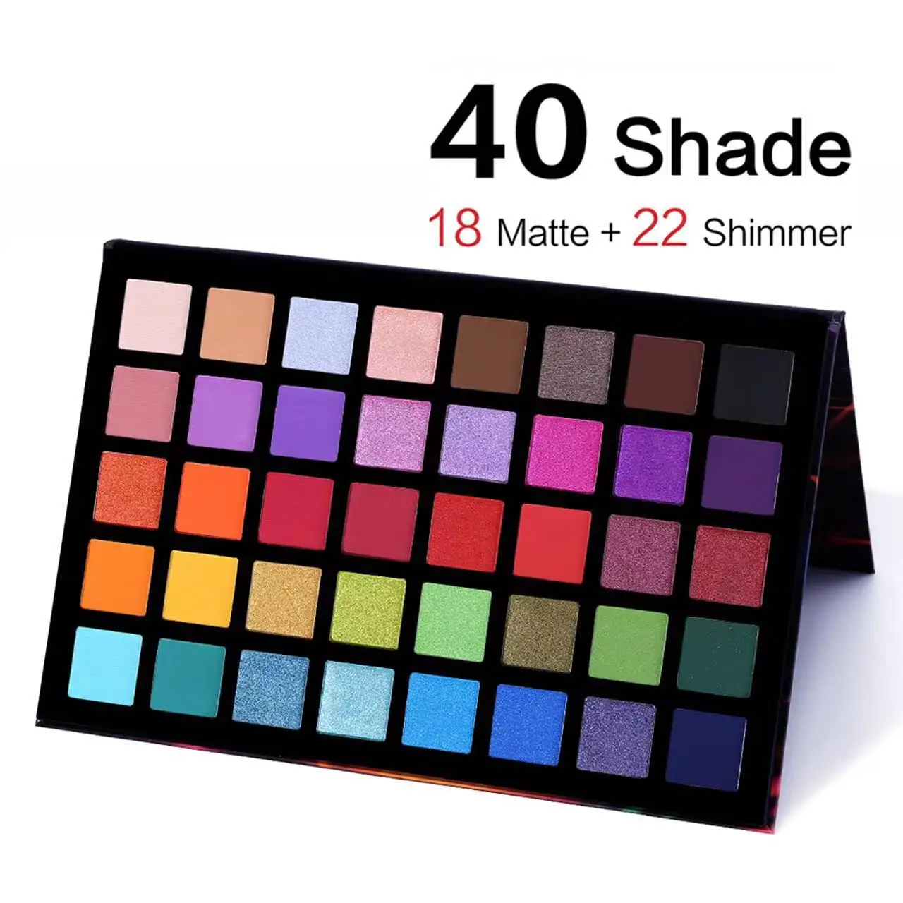 

40 Color Eye Shadow Palette Colorful Artist Shimmer Glitter Matte Pigmented Powder Pressed Eyeshadow Makeup Kit