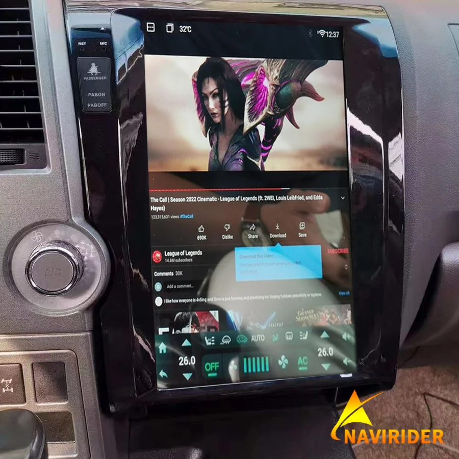

Автомагнитола Carplay 13,6 дюймов с экраном Tesla для TOYOTA Tundra Sequoia 2007-2018 Android 11 радио GPS Автомобильный мультимедийный видеоплеер