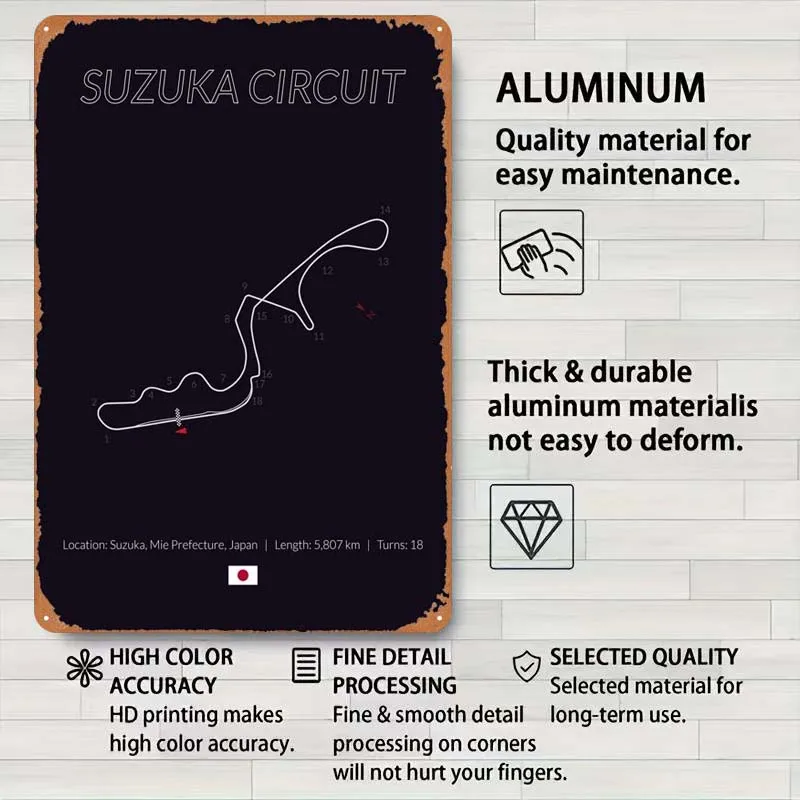 Металлический плакат F-Formula One с треками Настенный декор для гостиной в стиле