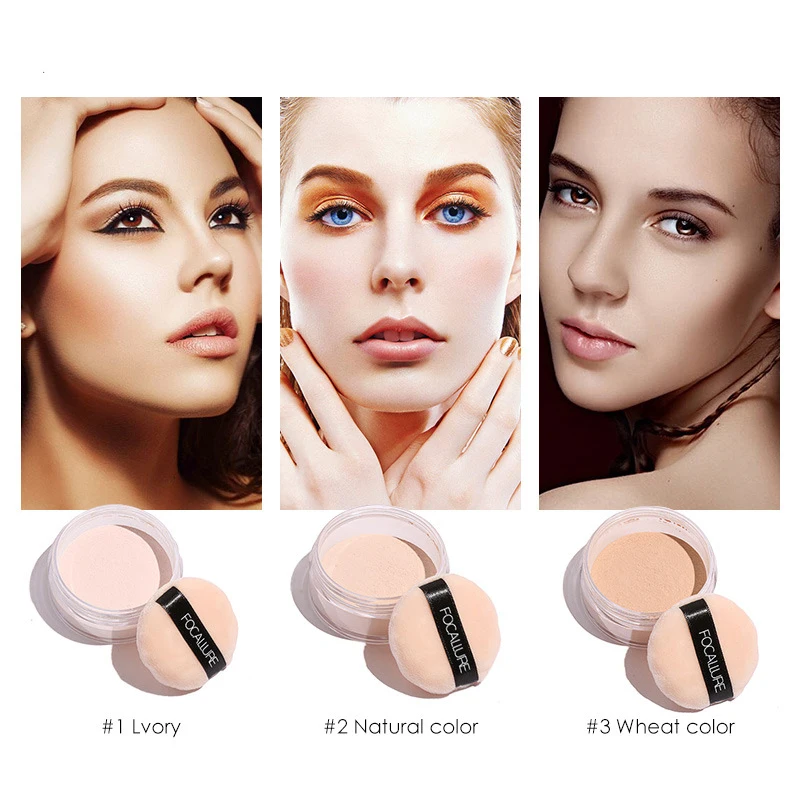

3 Colors Face Loose Powder Setting Breathable Cosmetic Makeup Tool Waterproof Loose Powder Skin Finish Powder